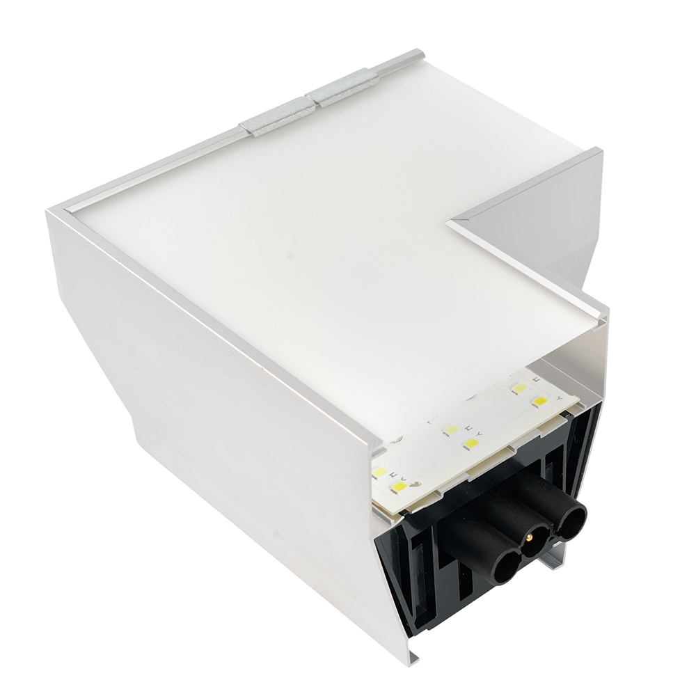 Светильник коннектор Feron AL4036L 4W 440Lm 3000К-4000К-6400K, L-образный, с ручным переключением режимов, серебро, 115*115*70мм возмож. соедин. в линию, серия RetailRay