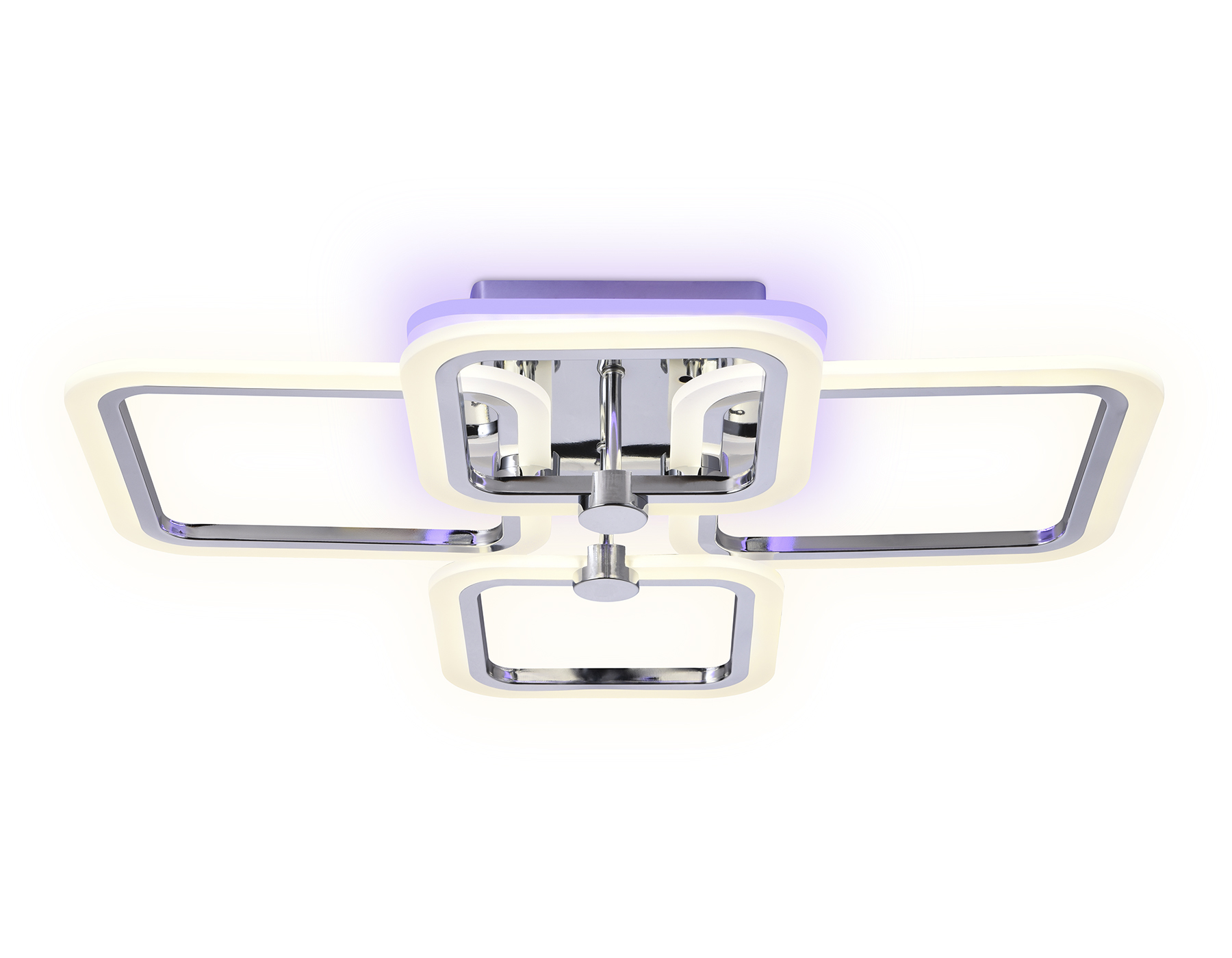 Потолочный светодиодный светильник с пультом Ambrella FA534/2+2 CH хром 105W 580*420*130 (ПДУ РАДИО 2.4G)