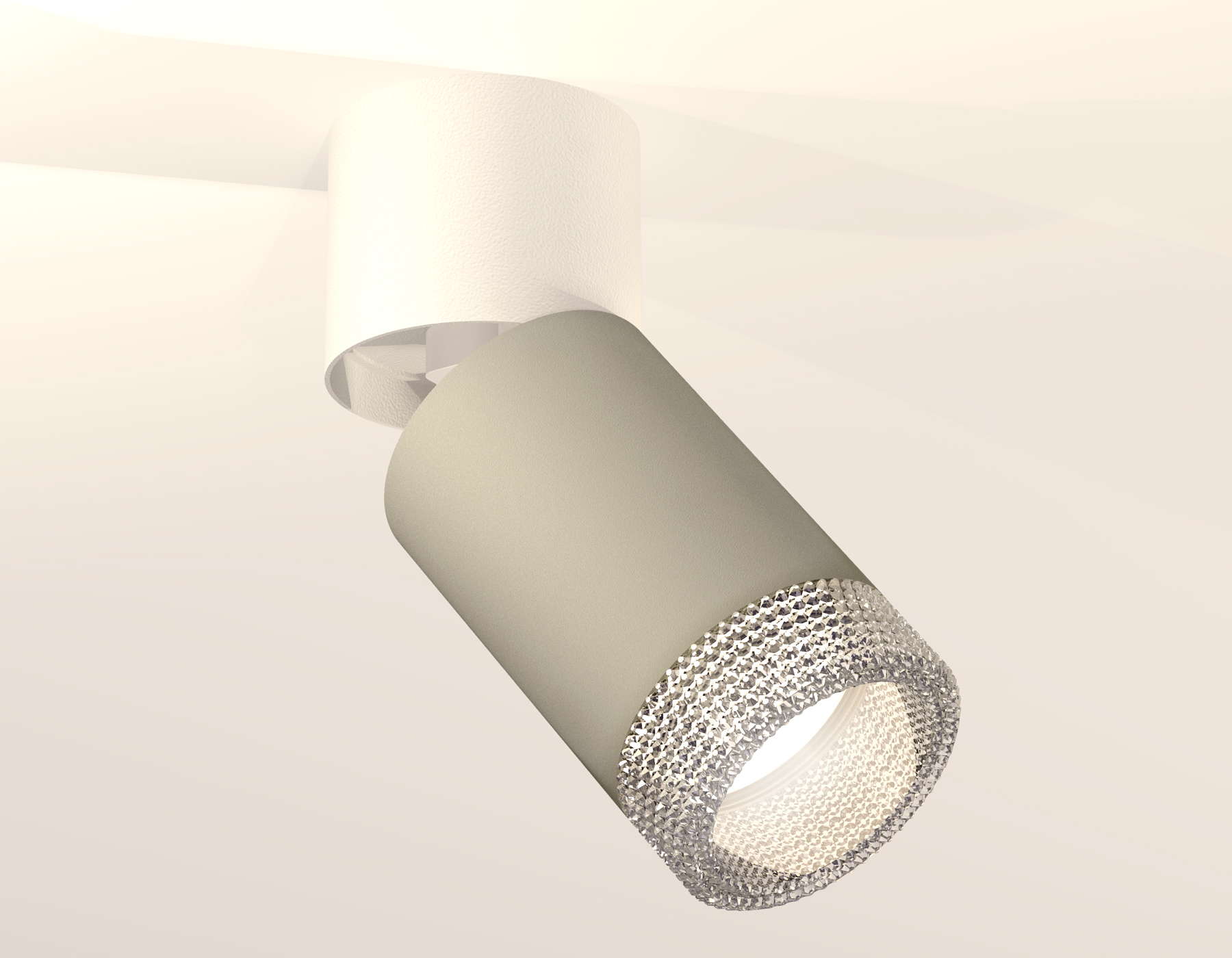 Накладной поворотный светильник XM6314031 SGR/WH/CL серый песок/белый/прозрачный MR16 GU5.3 (A2220, C6314, N6150)