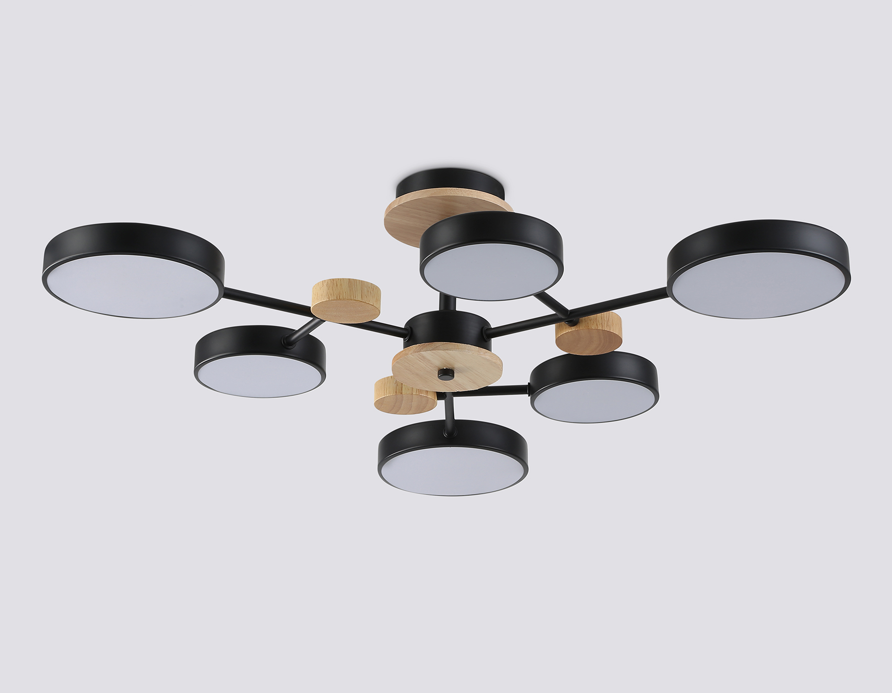 FL4863/6 BK/WD черный/дерево 90W 3000-6000K D750*180 (без ПДУ)