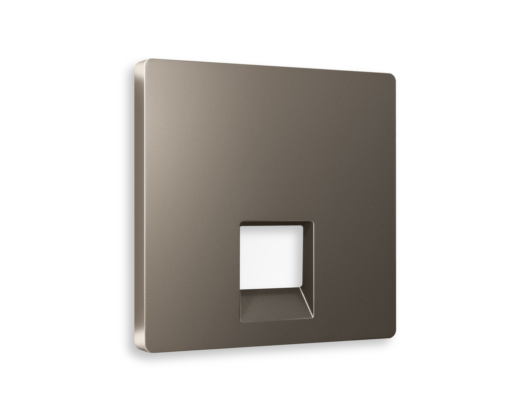 AP6420 Лицевая панель ALFA (Темная бронза матовый) для компьютерной/телефонной розетки RJ-45/RJ-11 QUANT