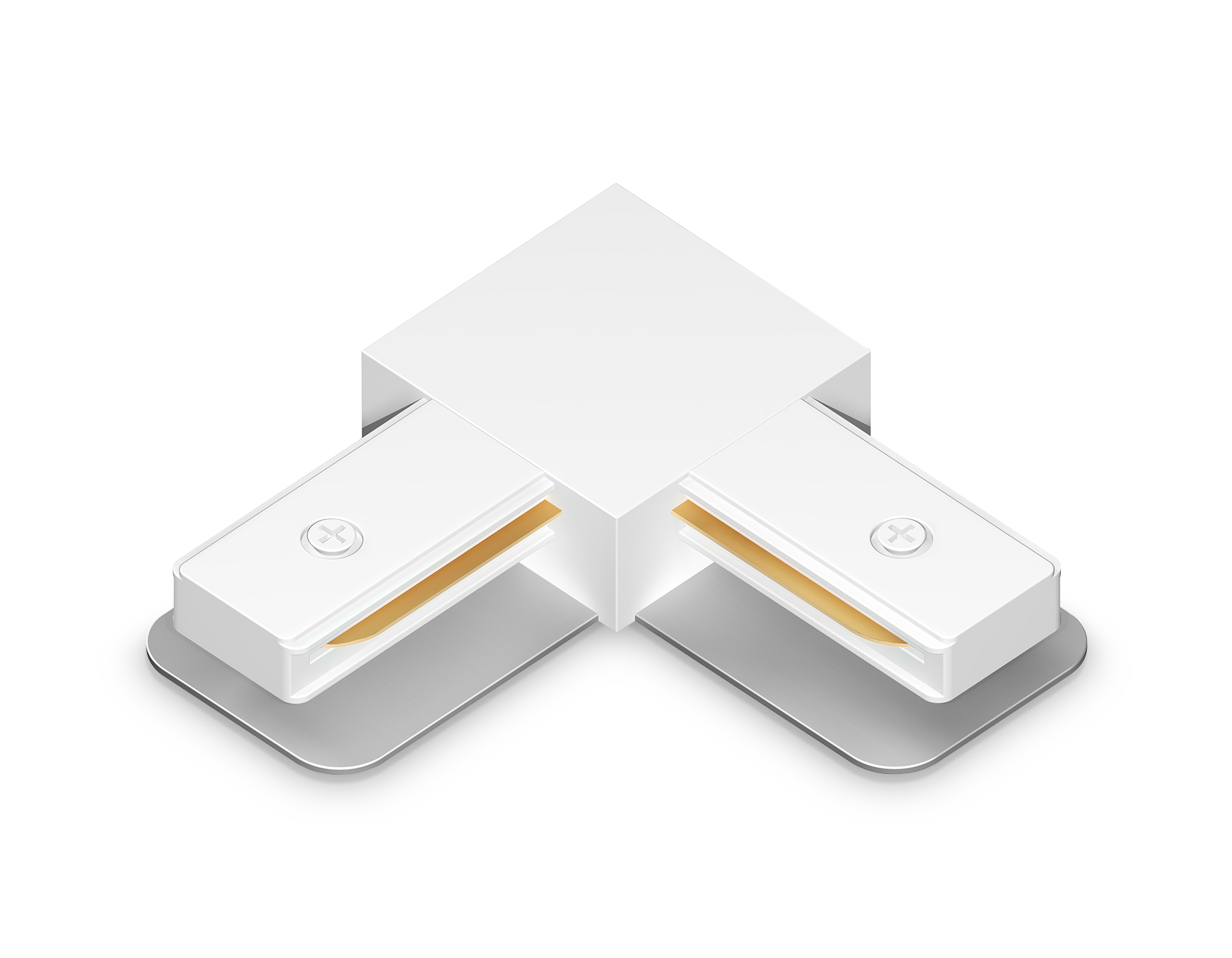 GL7163 WH белый коннектор угловой для однофазного шинопровода Standard 220V 70*70*20