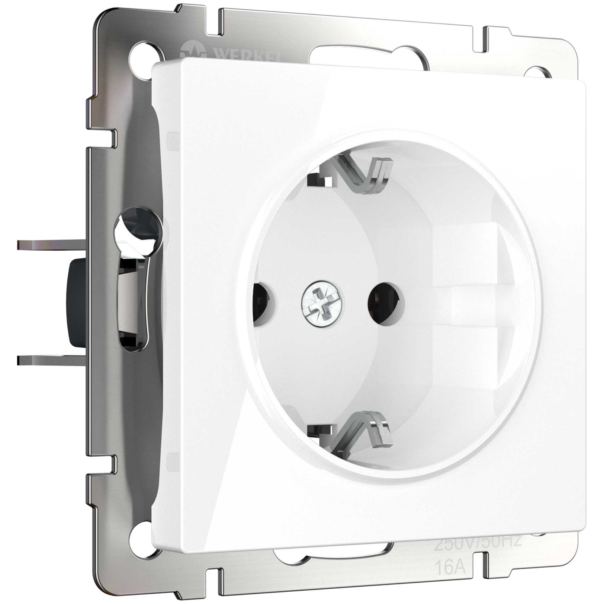 Розетка c заземлением WERKEL (белый) WL01-SKG-01-IP20 / W1171001 / a028829