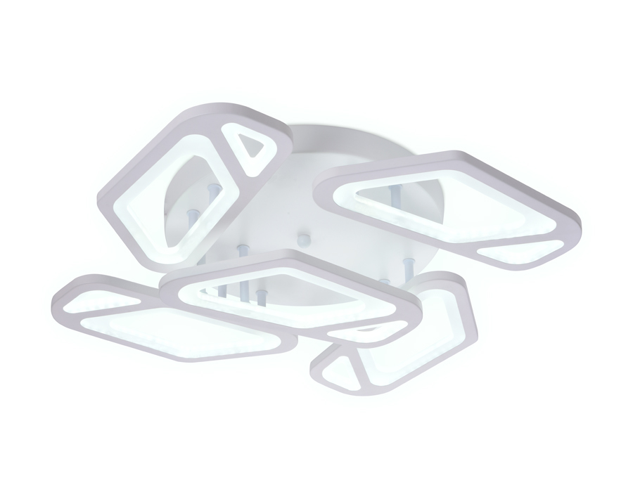 Потолочный светодиодный светильник с пультом Ambrella FA587/5 WH белый 113W 590*590*120 (ПДУ РАДИО 2.4G)