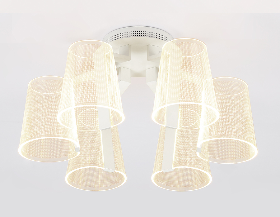 Потолочная светодиодная люстра Ambrella с пультом AK4031/6 WH белый 96W