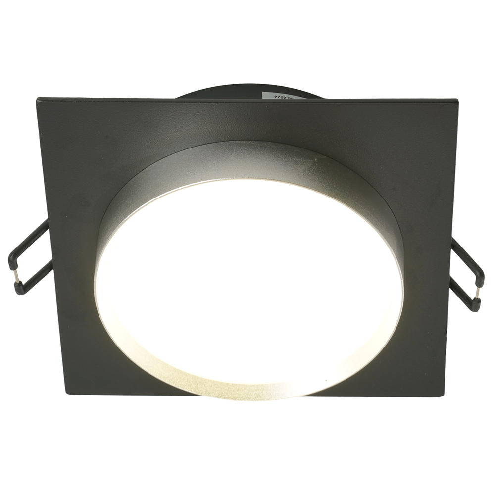 Светильник встраиваемый Feron DL506 потолочный GX53 черный + серебро квадрат