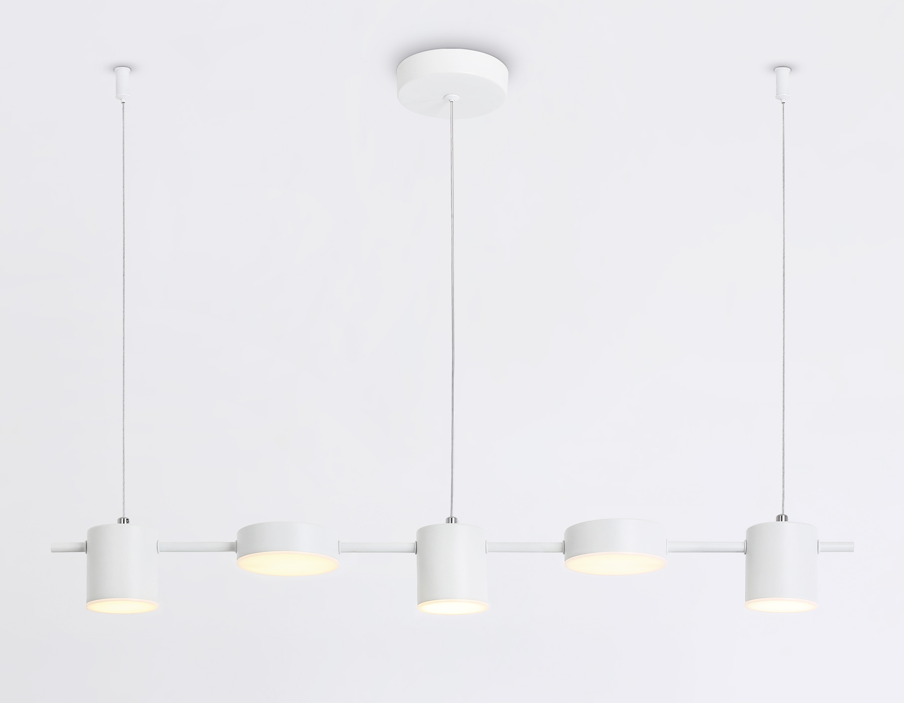 Подвесной светильник Ambrella FL51678/5 WH белый 3000K/4200K/6400K 25W 790*100*1000 (Без ПДУ) Подвесной светильник Ambrella FL51678/5 WH белый 3000K/4200K/6400K 25W 790*100*1000 (Без ПДУ)