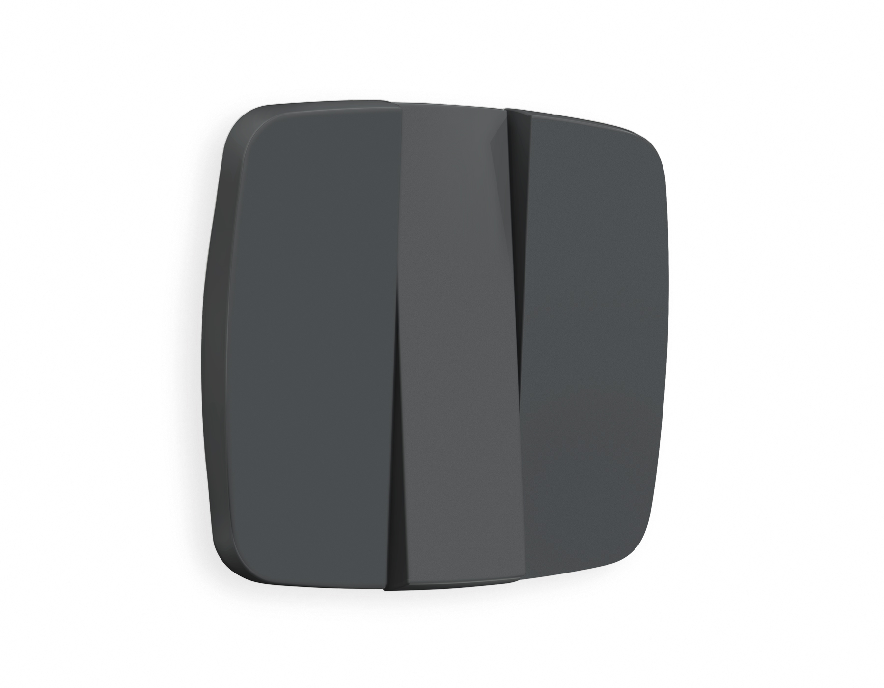 OP9050 Лицевая панель OMEGA (Графит Мягкое касание) для 3-кл выключателей QUANT