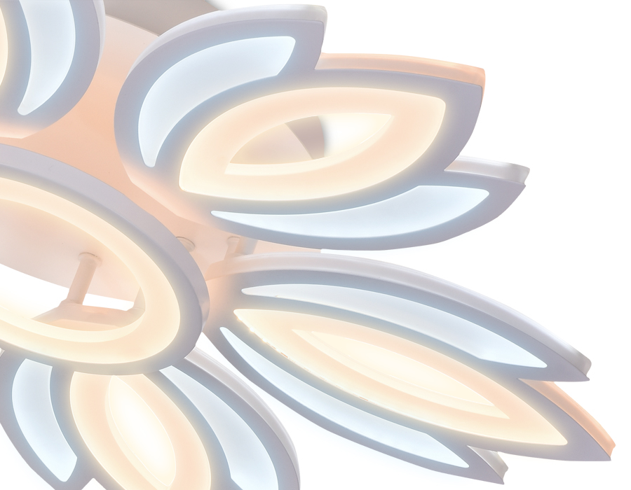 Потолочный светодиодный светильник Ambrella FA456/6+1 WH белый 132W 3000K/6400K D640*110 (Без ПДУ)