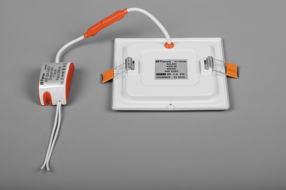 Светодиодный светильник Feron AL502 встраиваемый 6W 4000K белый