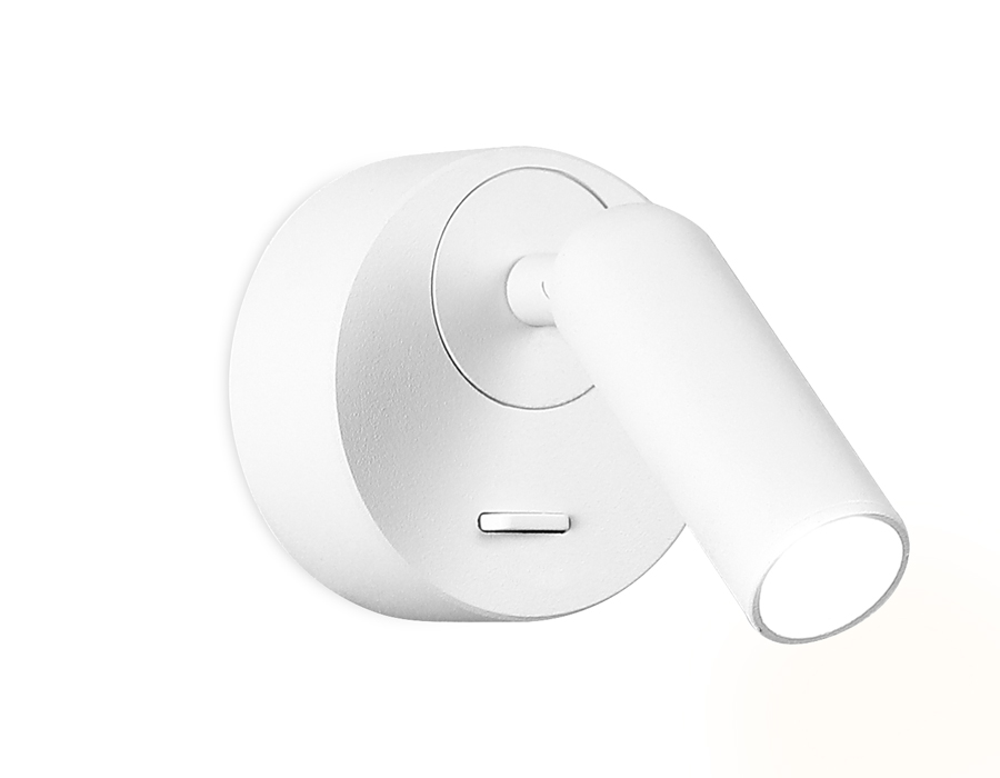 Настенный поворотный светодиодный светильник с выключателем Ambrella FW280 SWH белый песок LED 4200K 3W 70*70*65