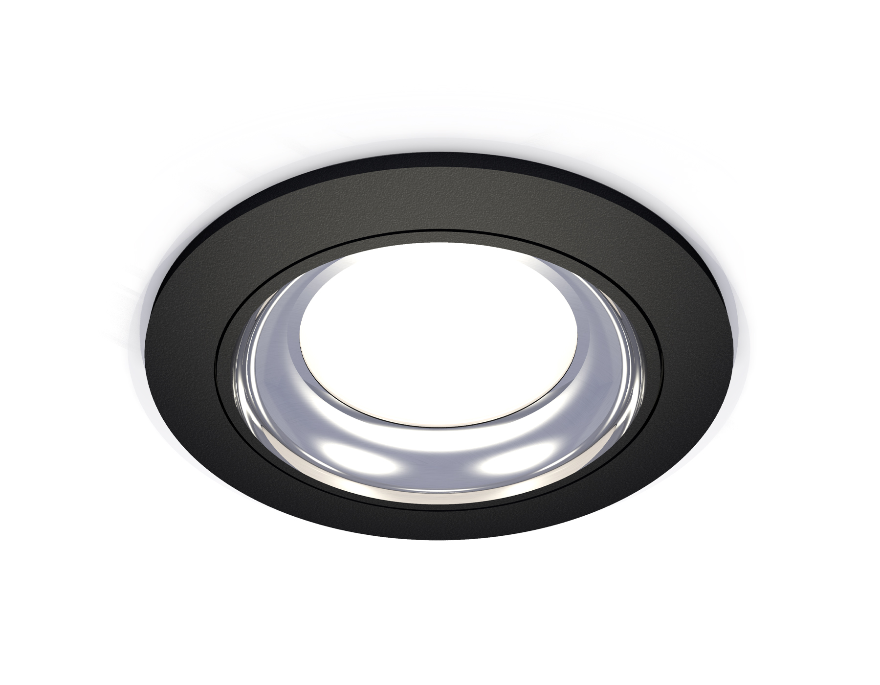 Встраиваемый светильник XC7622061 SBK/PSL черный песок/серебро полированное MR16 GU5.3 (C7622, N7023)