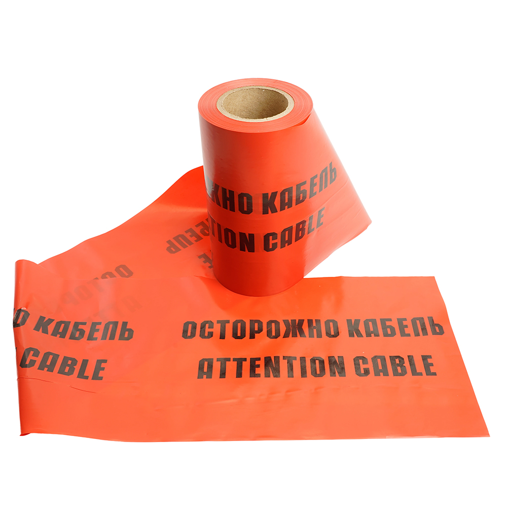 Лента сигнальная, 100 п.м.*250 мм*100 мкм, STEKKER красный/черный INTP10-250-100