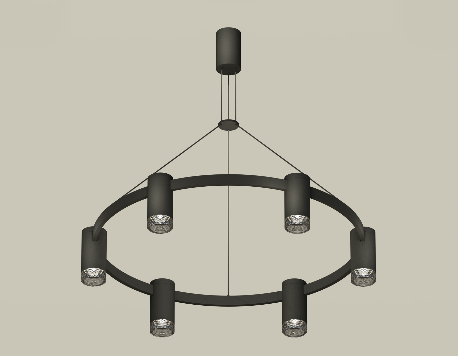 Подвесной светильтник Ambrella XB9022201/6 SBK/BK черный песок/тонированный MR16 GU5.3 (С9022, N6151)