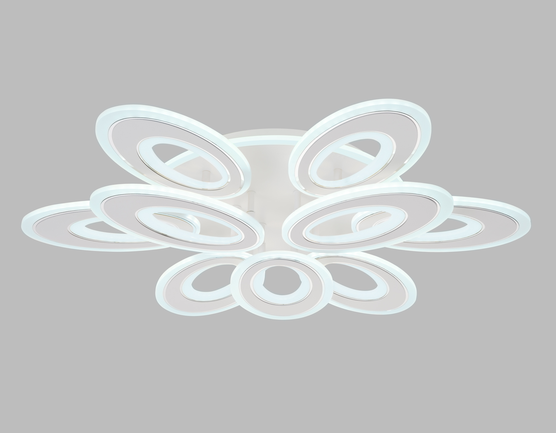 FA8933/6+3 WH/CH белый/хром 255W 3000K-6400K 740*660*120 (ПДУ РАДИО 2.4G)