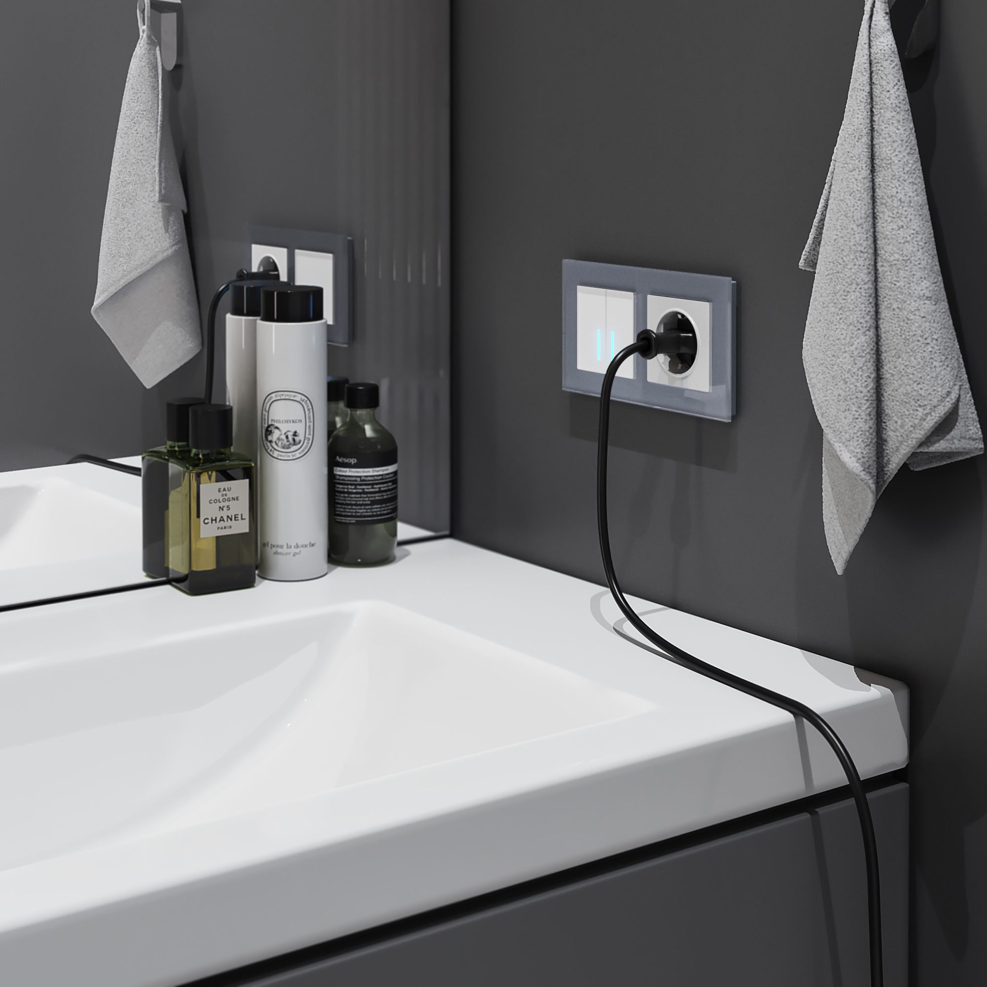 Сенсорный выключатель одноклавишный с управлением по Wi-Fi Werkel (белый) W4520601