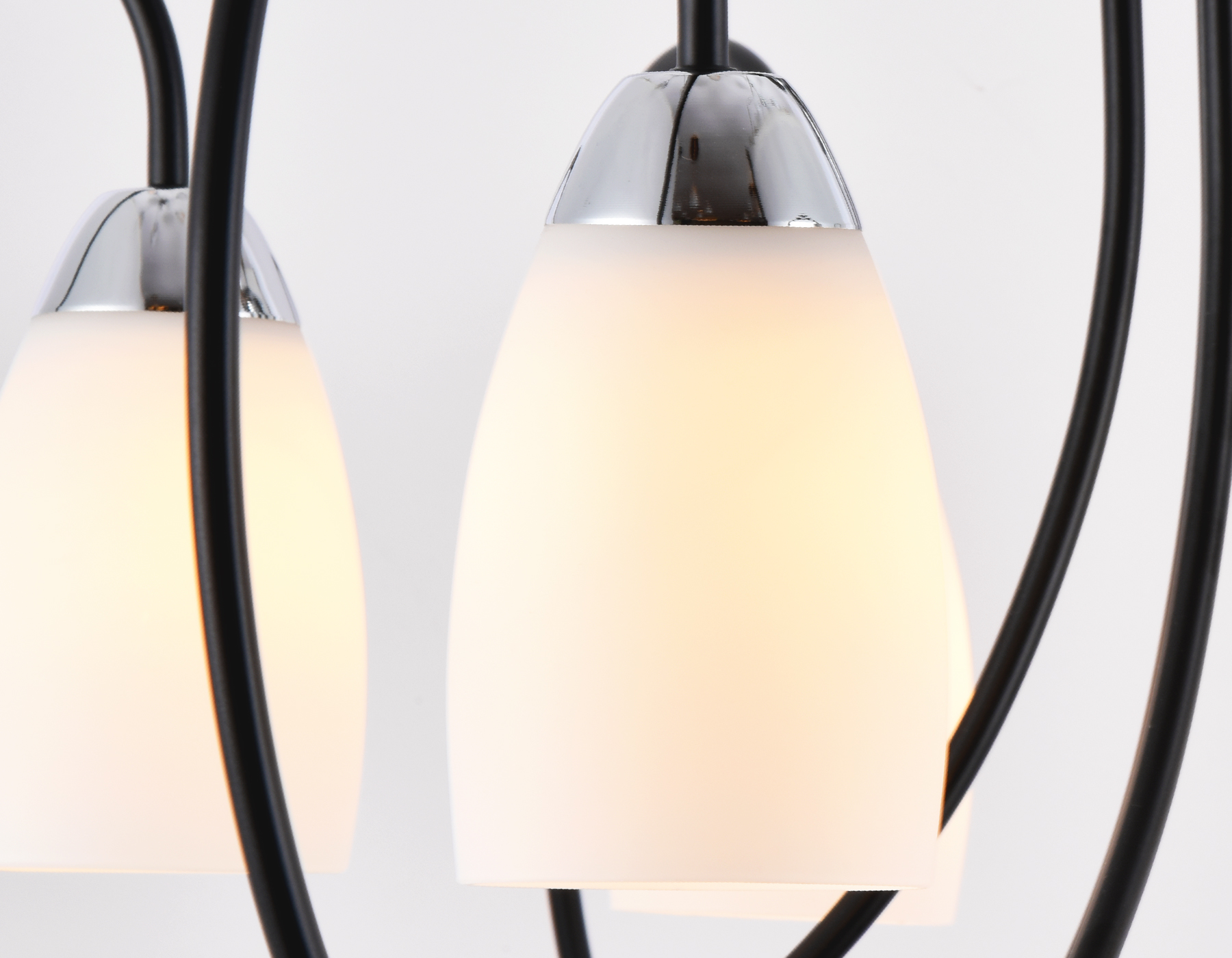 Потолочная люстра Ambrella TR3121/6 черный/хром E27 max 40W D850*480