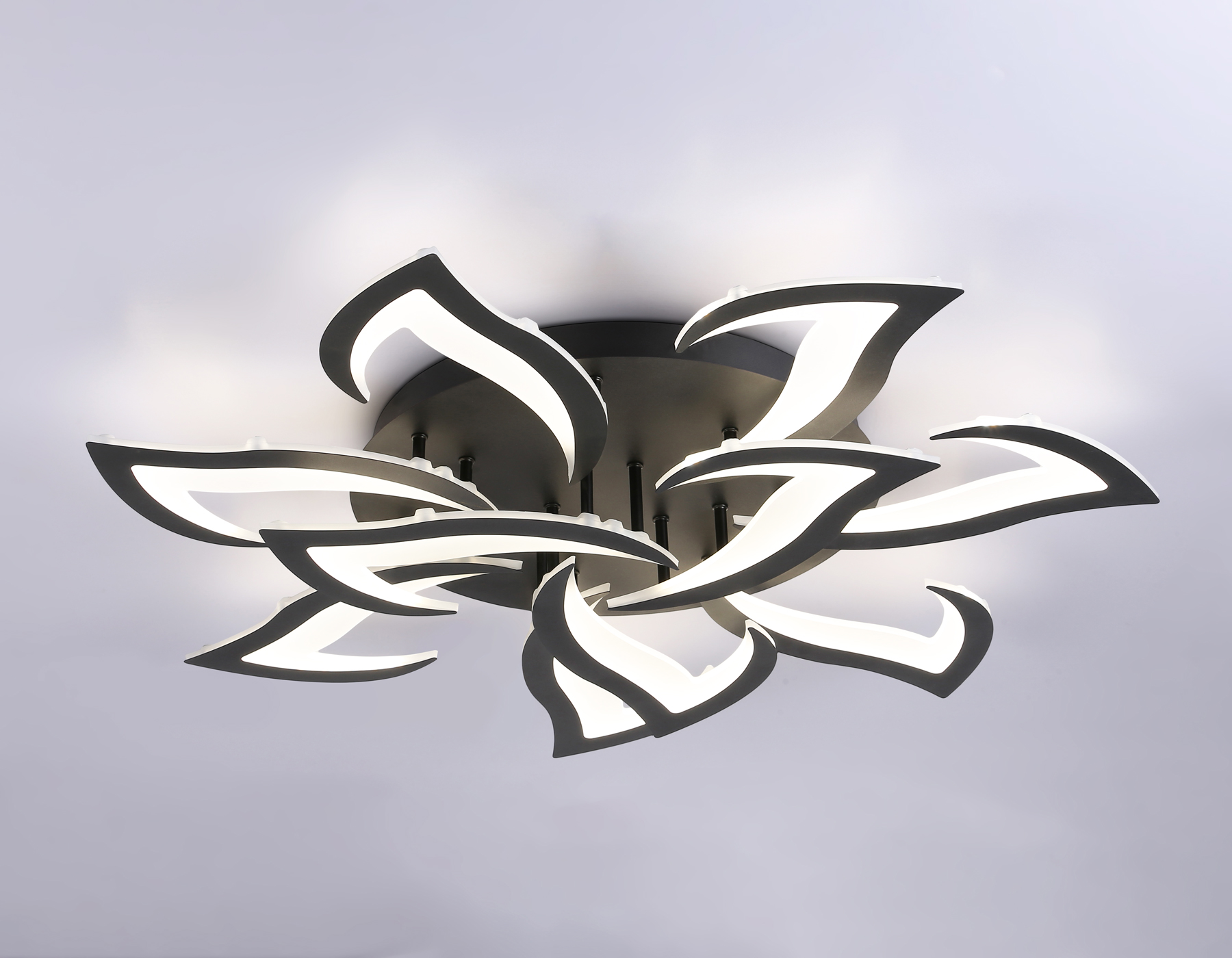 Подвесной светильник FA4474/7+3 BK черный 112W 3000+6400K/4200K/6400+3000K D850*120 (ПДУ ИК)