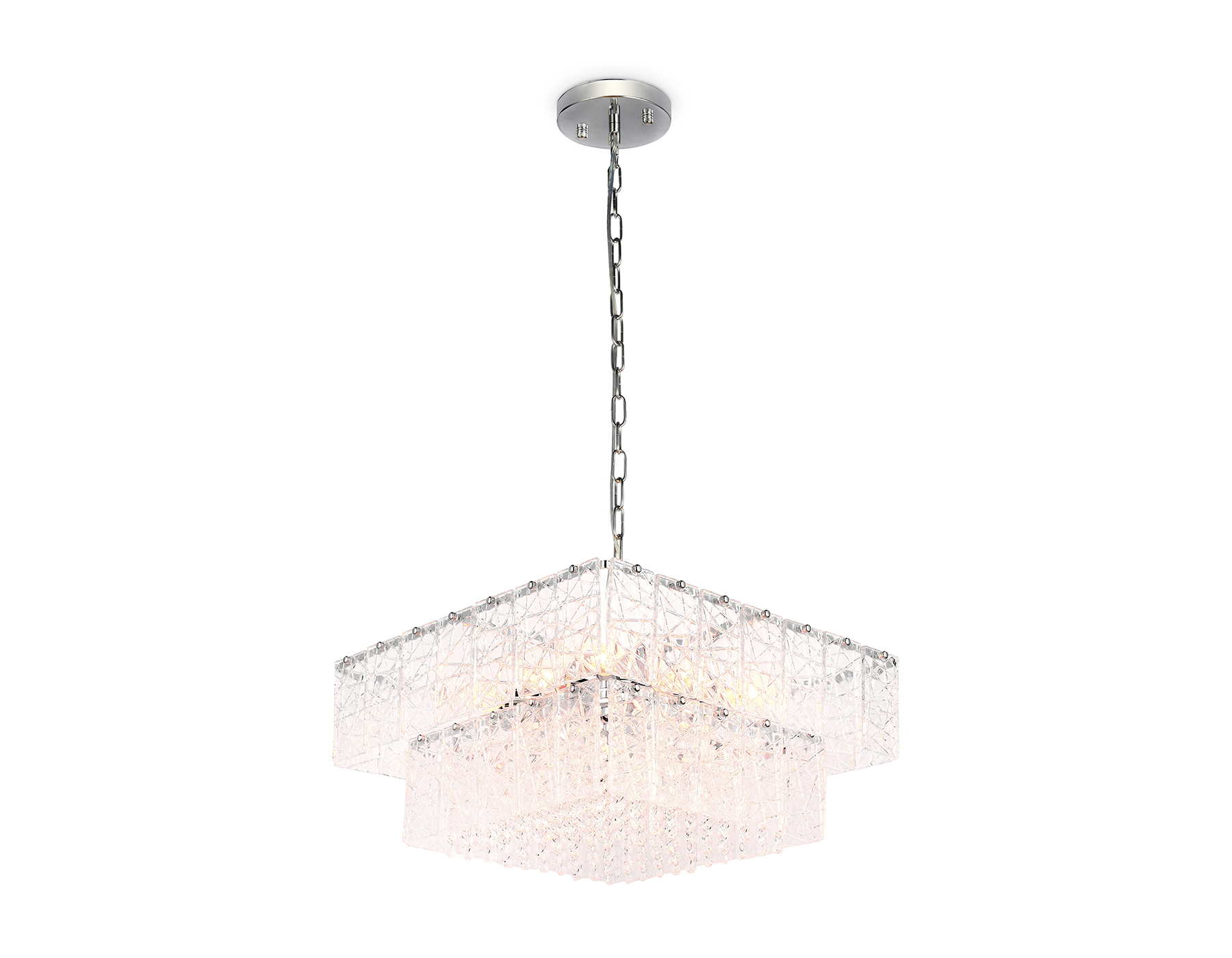 Подвесная люстра Ambrella TR5238/8 CH/CL хром/прозрачный E14/8 max 40W 540*540*950