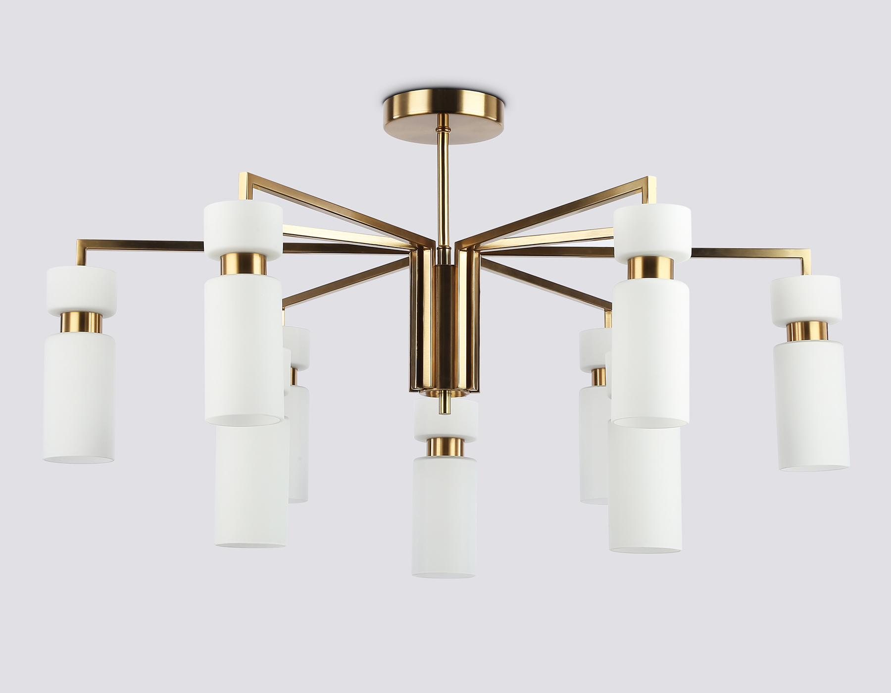 LH56128/9 BS/FR латунь/белый матовый E14*9 max 40W D765*440