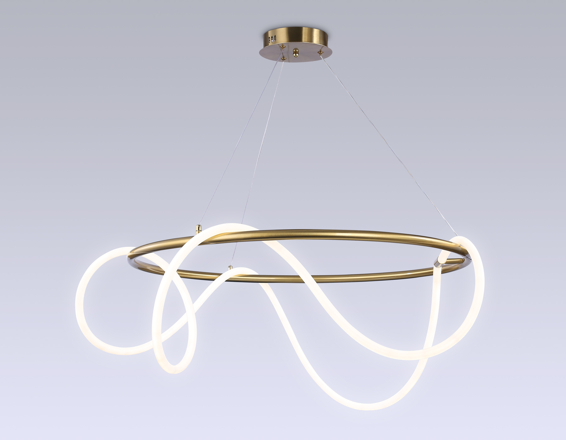 Подвесной светильник Ambrella FL10511 BS латунь 3000K/4200K/6400K 84W D800*1200 (ПДУ РАДИО 2.4G)