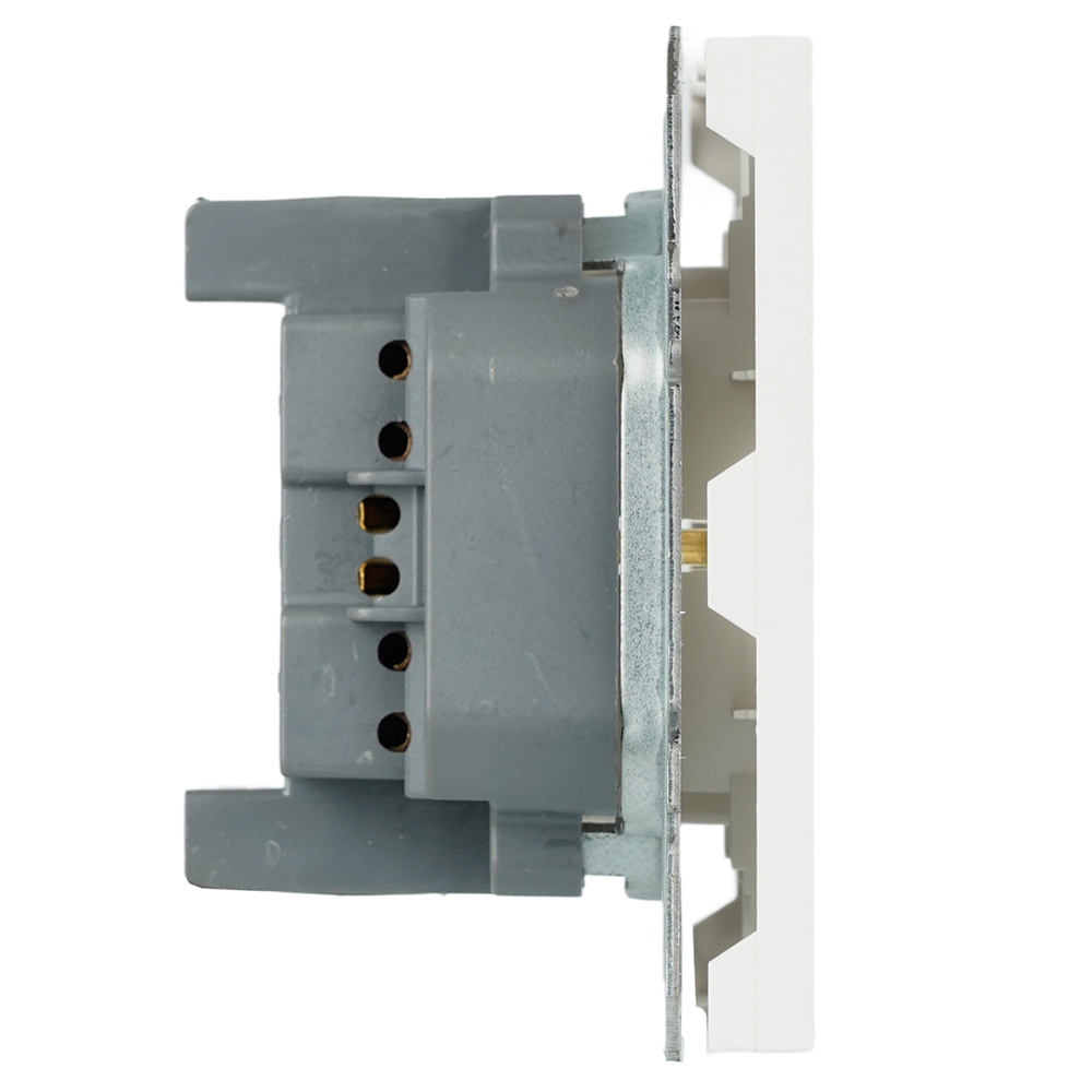 Розетка 1-местная с з/ш, с/з (механизм), СЗК, STEKKER, 250В, 16А, серия Эмили, RST16-5110-01ZK, белый фарфор, soft touch