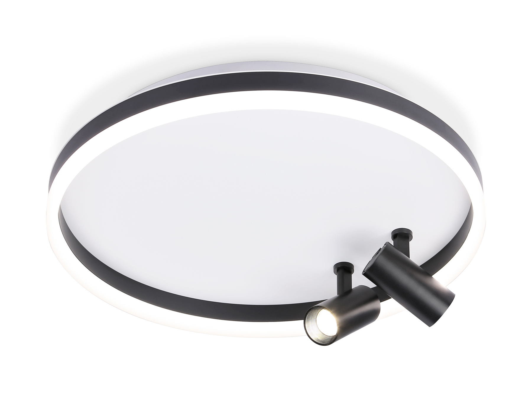 FL5113/1+2 WH/BK белый/черный 43W 3000K-6400K D500*130 (ПДУ ИК)