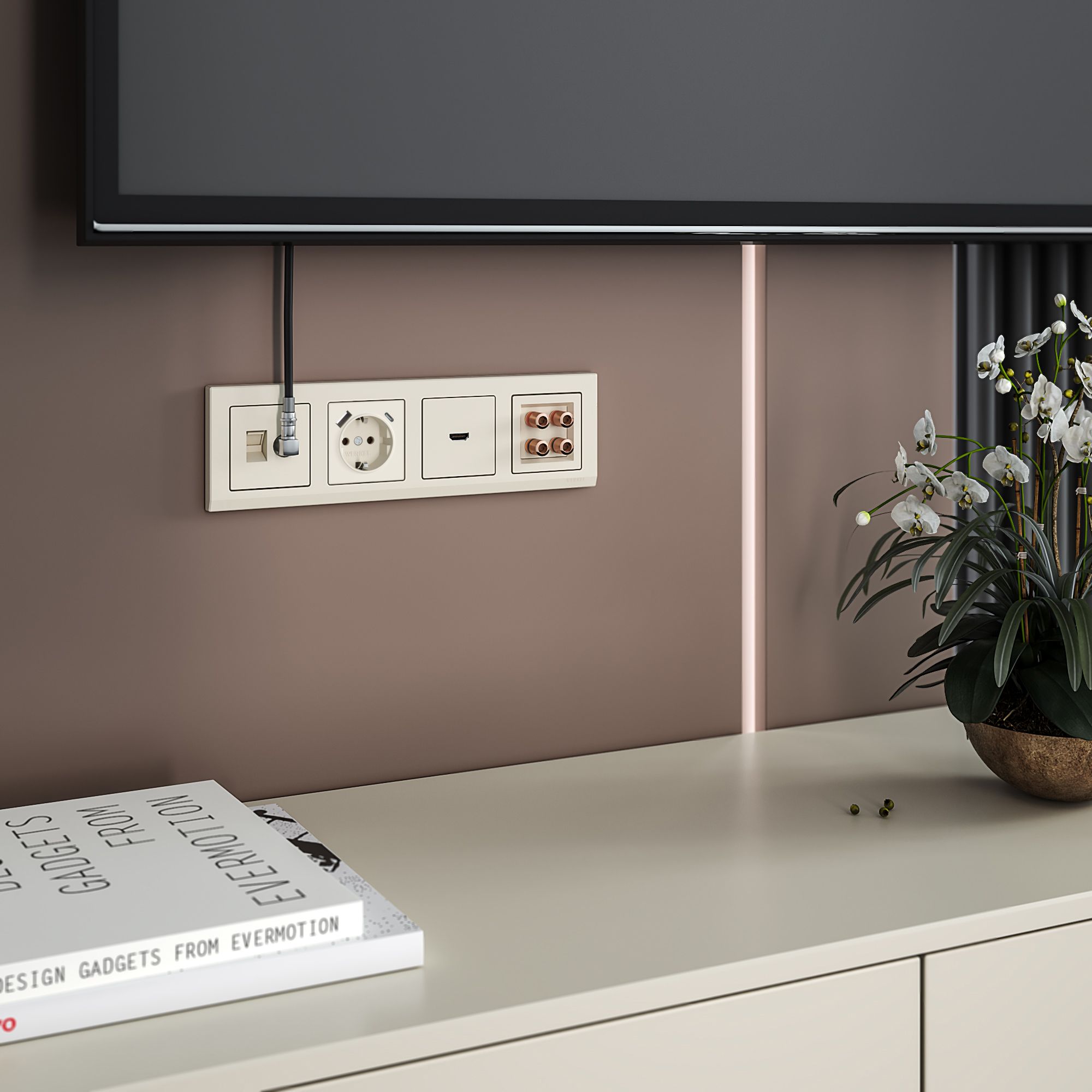 Розетка HDMI WERKEL (слоновая кость) WL03-60-11 / W1186003 / a036555