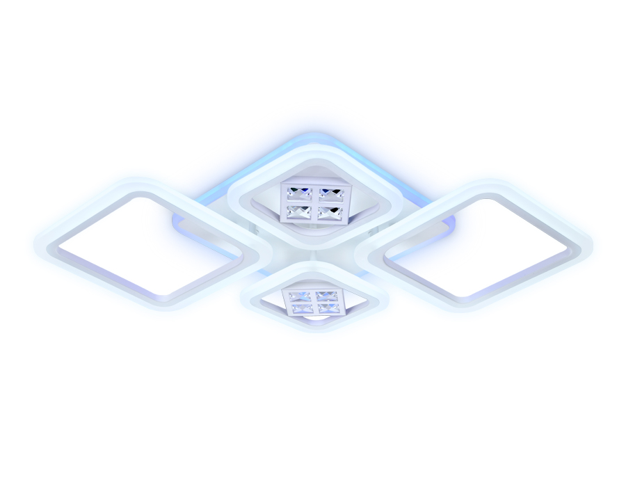 Потолочный светодиодный светильник Ambrella с пультом FA286 белый 101W 750*490*80