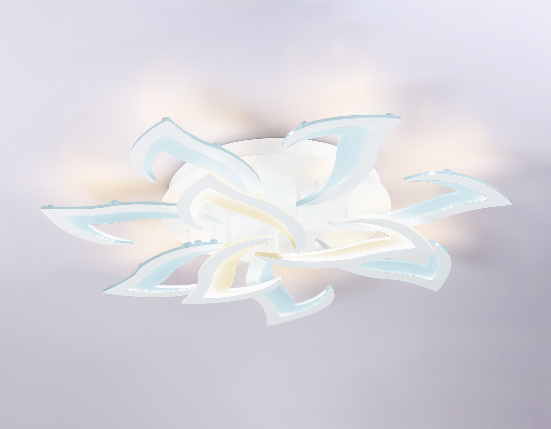 Подвесной светильник FA4473/7+3 WH белый 112W 3000+6400K/4200K/6400+3000K D850*120 (ПДУ ИК)