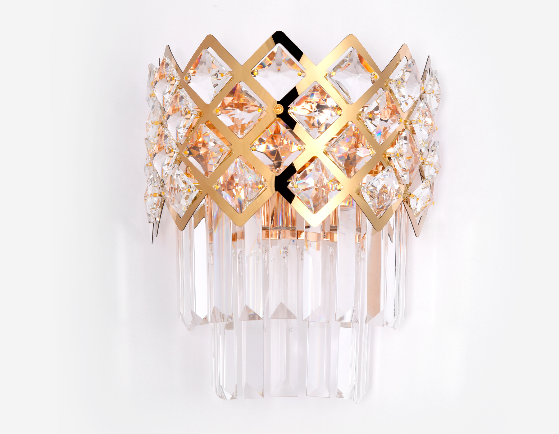 Настенный светильник с хрусталем Ambrella TR5284/2 GD/CL золото/прозрачный E14/2 max 40W 280*220*150