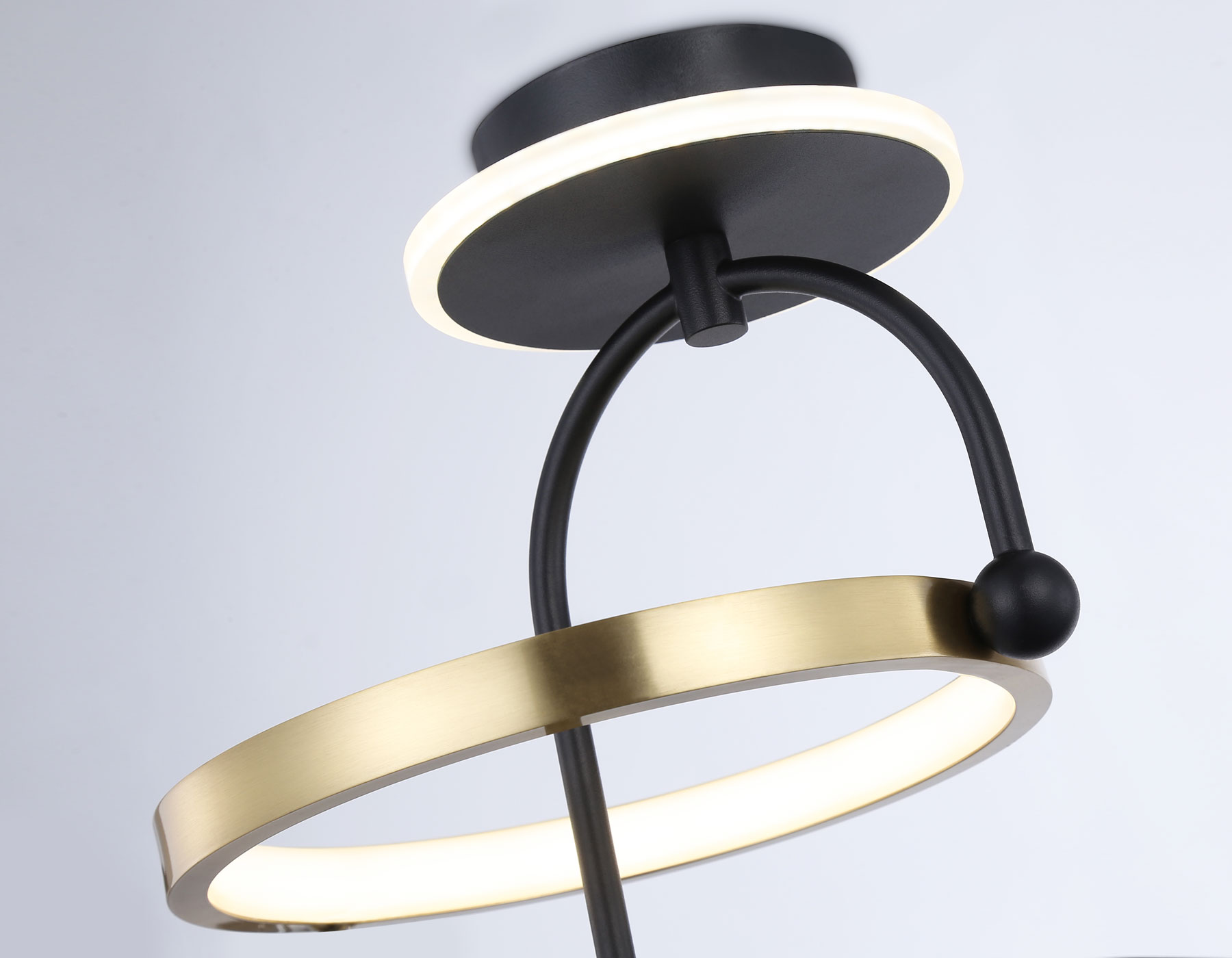 Потолочный светильник Ambrella FL66424 BK/GD черный/золото 3000K/4200K/6400K 15W 240*220*347.7 (Без ПДУ)