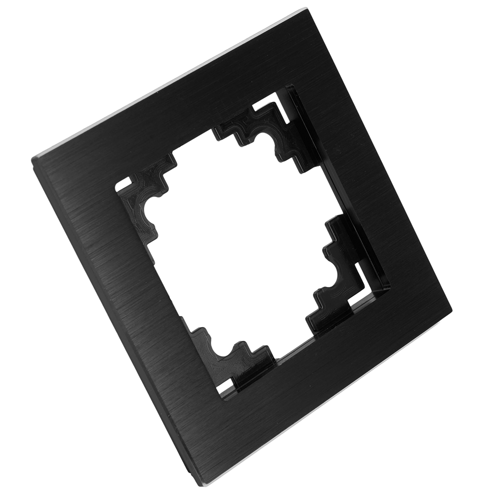 Рамка 1-местная, металл, STEKKER MFR00-7001-05, серия Катрин, черный