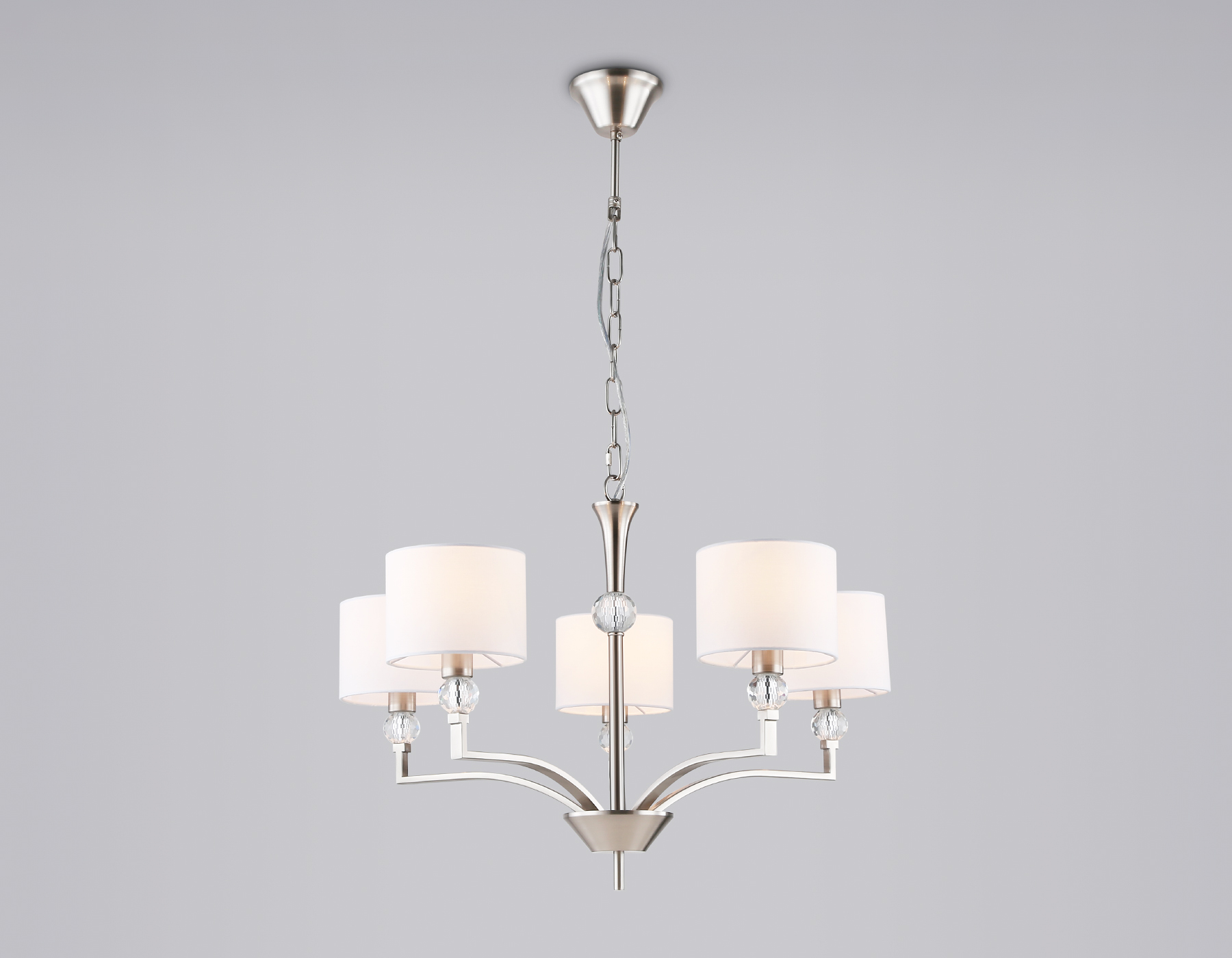 LH71121/5 SN/WH никель/белый E14/5 max 40W D660*880