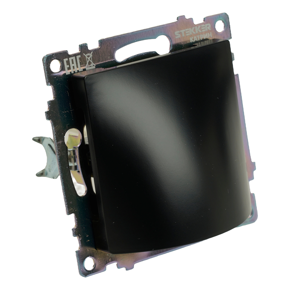 Кабельный вывод (механизм), STEKKER, серия Катрин, черный, GLS00-7116-05