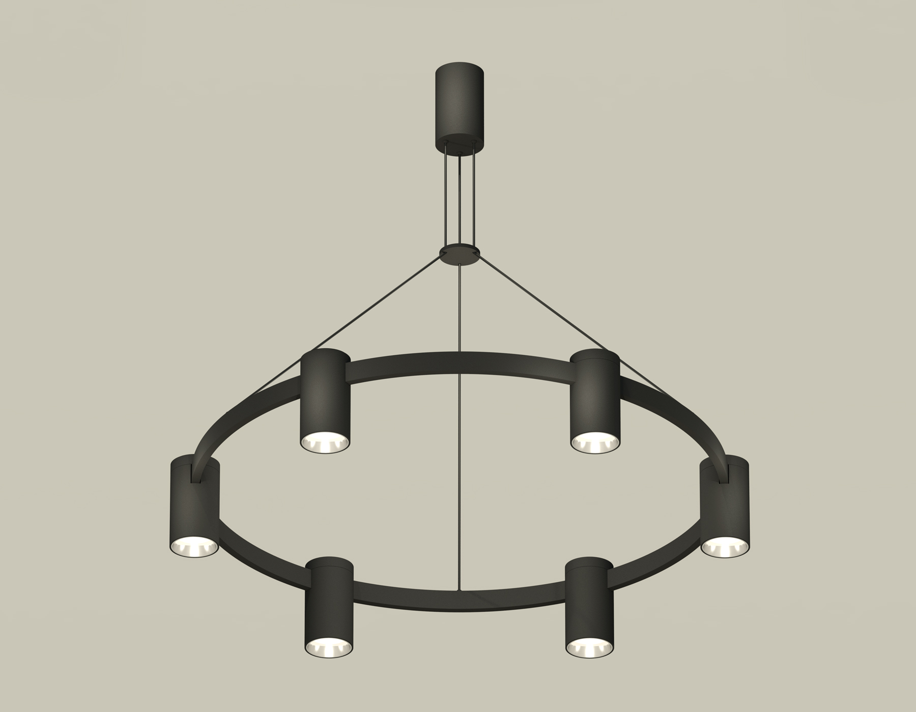 Подвесной светильтник Ambrella XB9022151/6 SBK/PSL черный песок/серебро полированное MR16 GU5.3 (С9022, N6112)