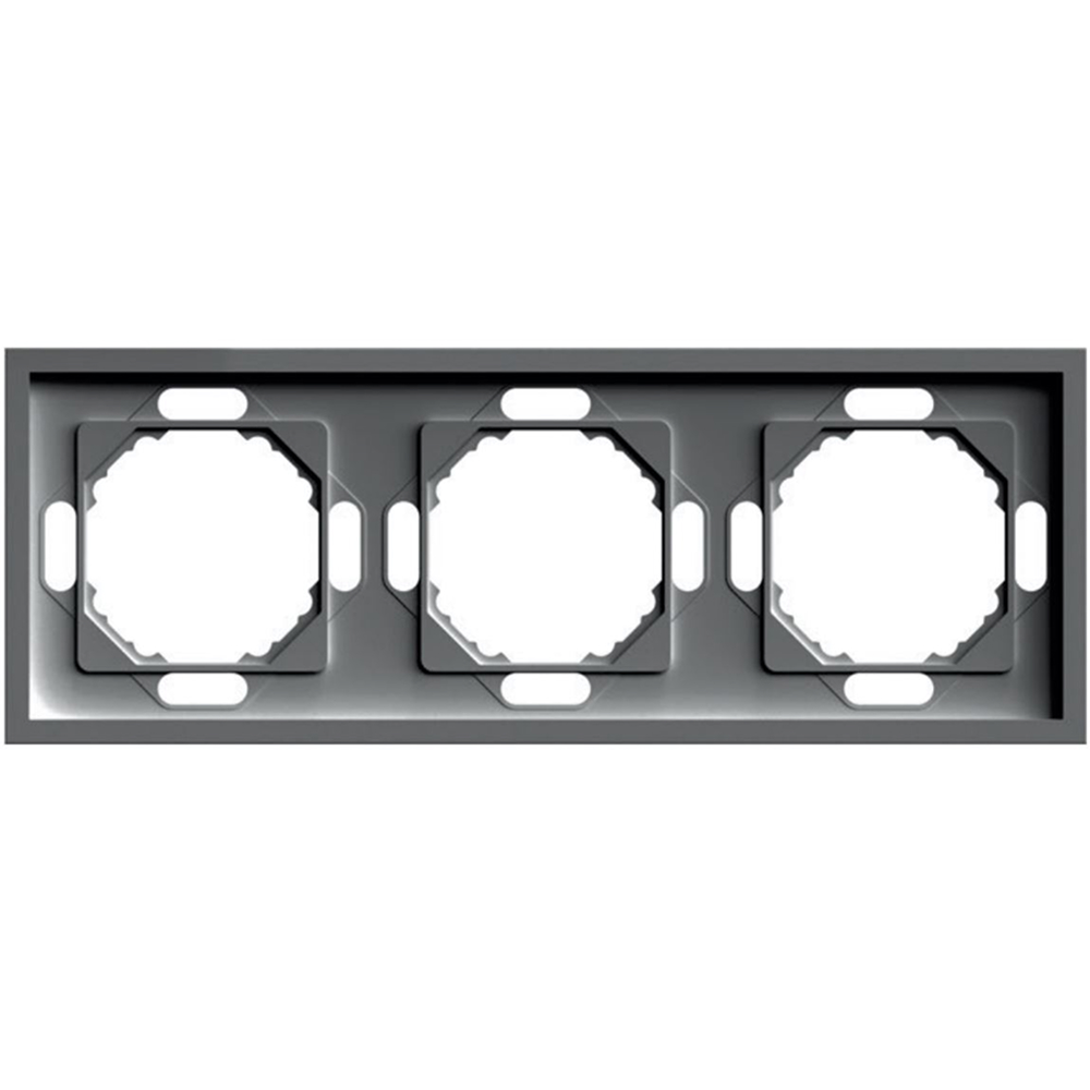 Рамка STEKKER, PFR00-5003-09 3-местная, серия Эмили, антрацит, soft touch