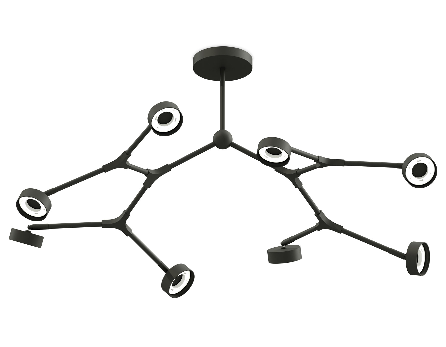 Корпус светильника подвесной поворотный Ambrella C9060/8 SBK черный песок 1100*175*Hmm GX53/8 для насадок D85