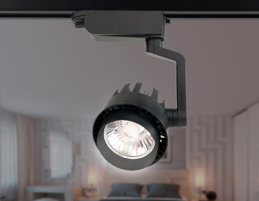 Трековый однофазный светодиодный светильник Ambrella GL6108 BK черный LED 20W 4200K 24° Трековый однофазный светодиодный светильник Ambrella GL6108 BK черный LED 20W 4200K 24°