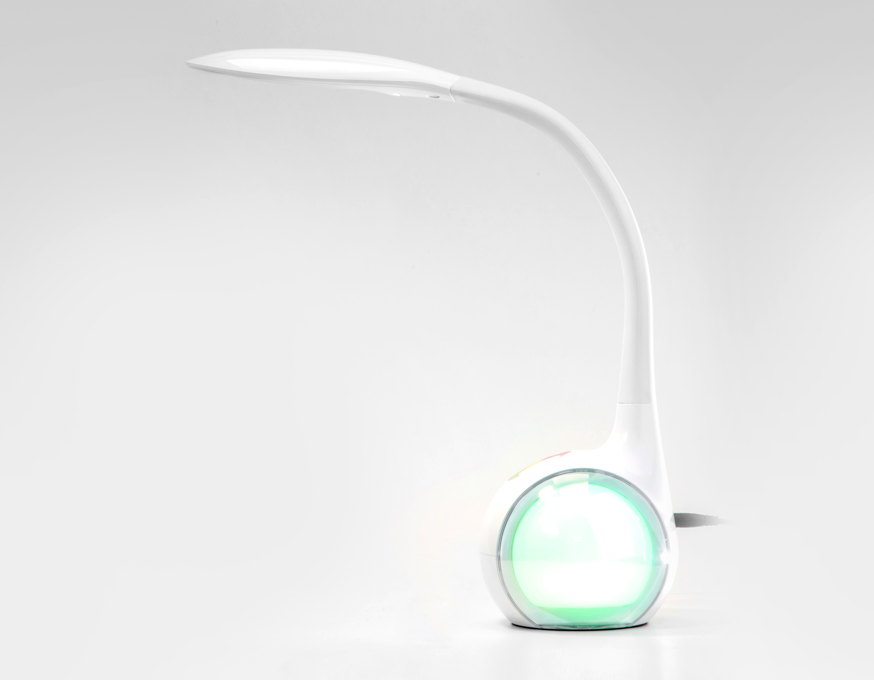 Светодиодная настольная лампа с RGB подсветкой Ambrella DE532 WH белый LED 4200K+RGB 7.5W