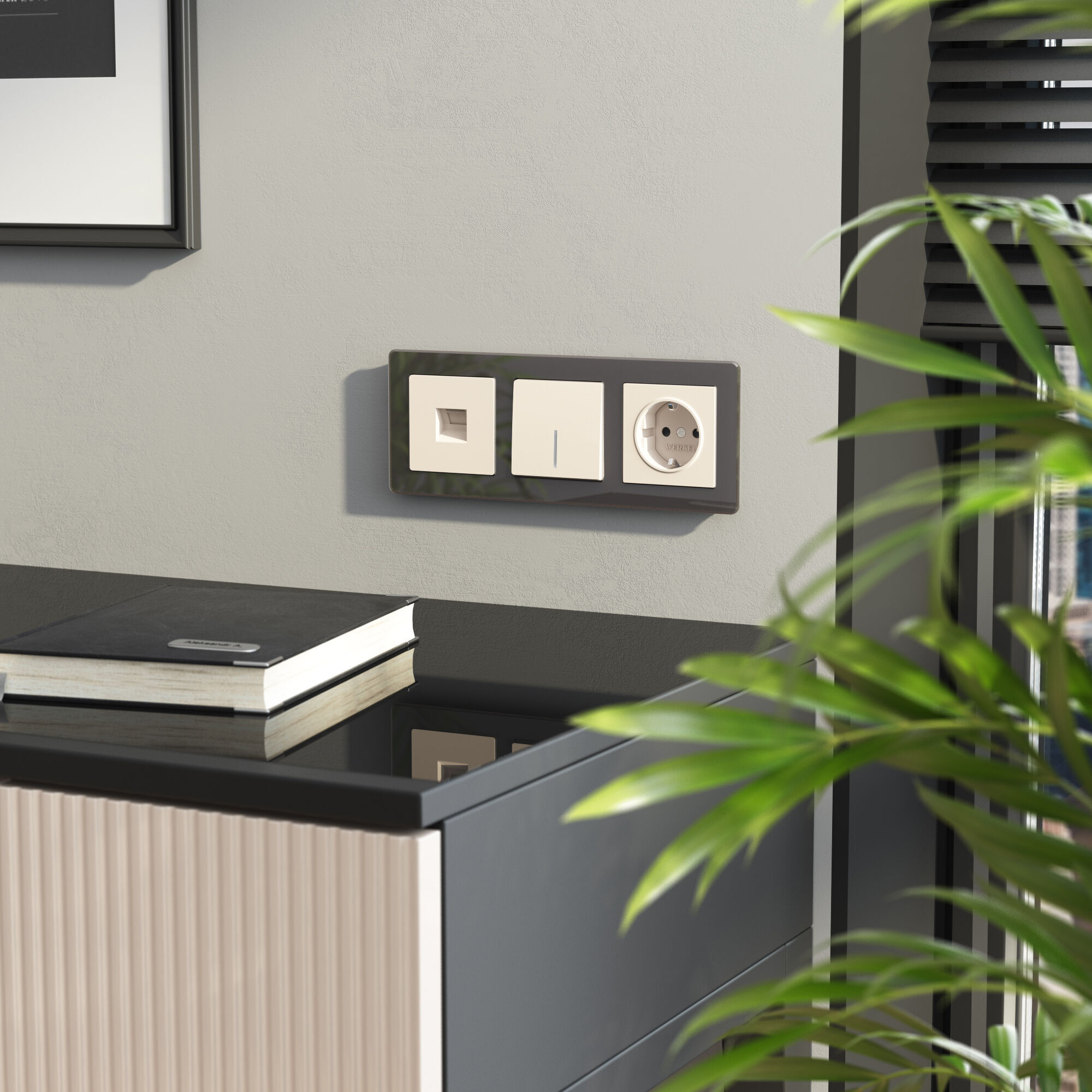 Розетка Ethernet RJ-45 Werkel (айвори матовый) W1181062