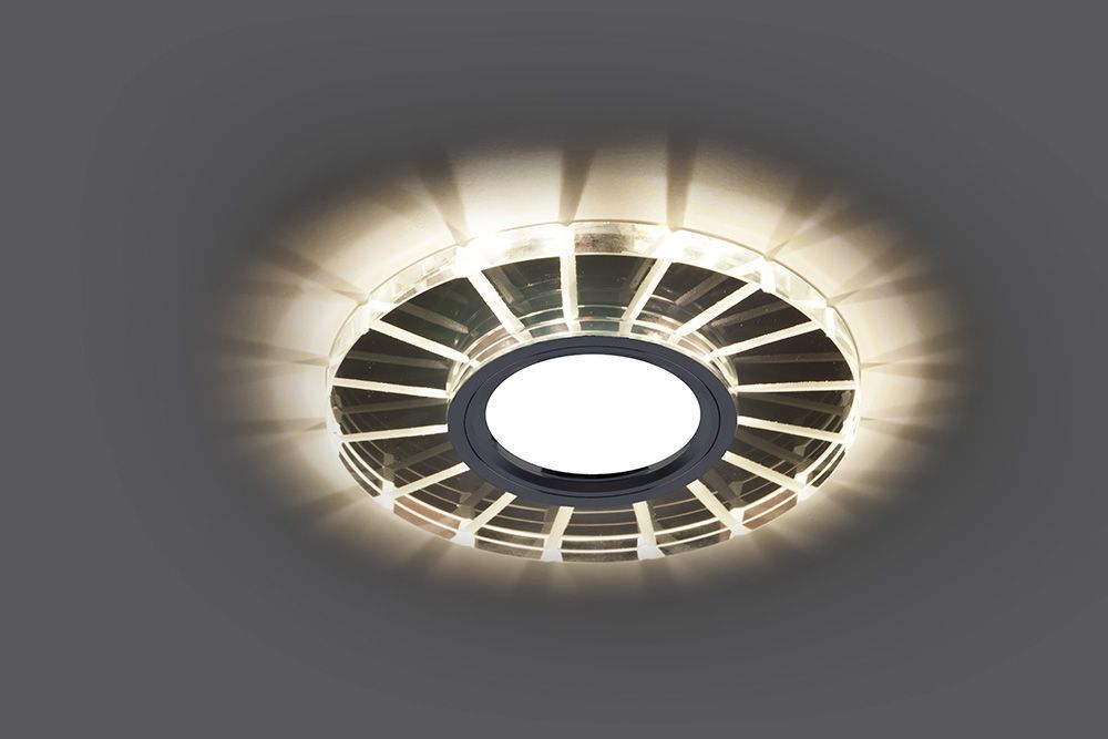 Светильник встраиваемый с LED подсветкой Feron CD982 потолочный MR16 G5.3 прозрачный, хром