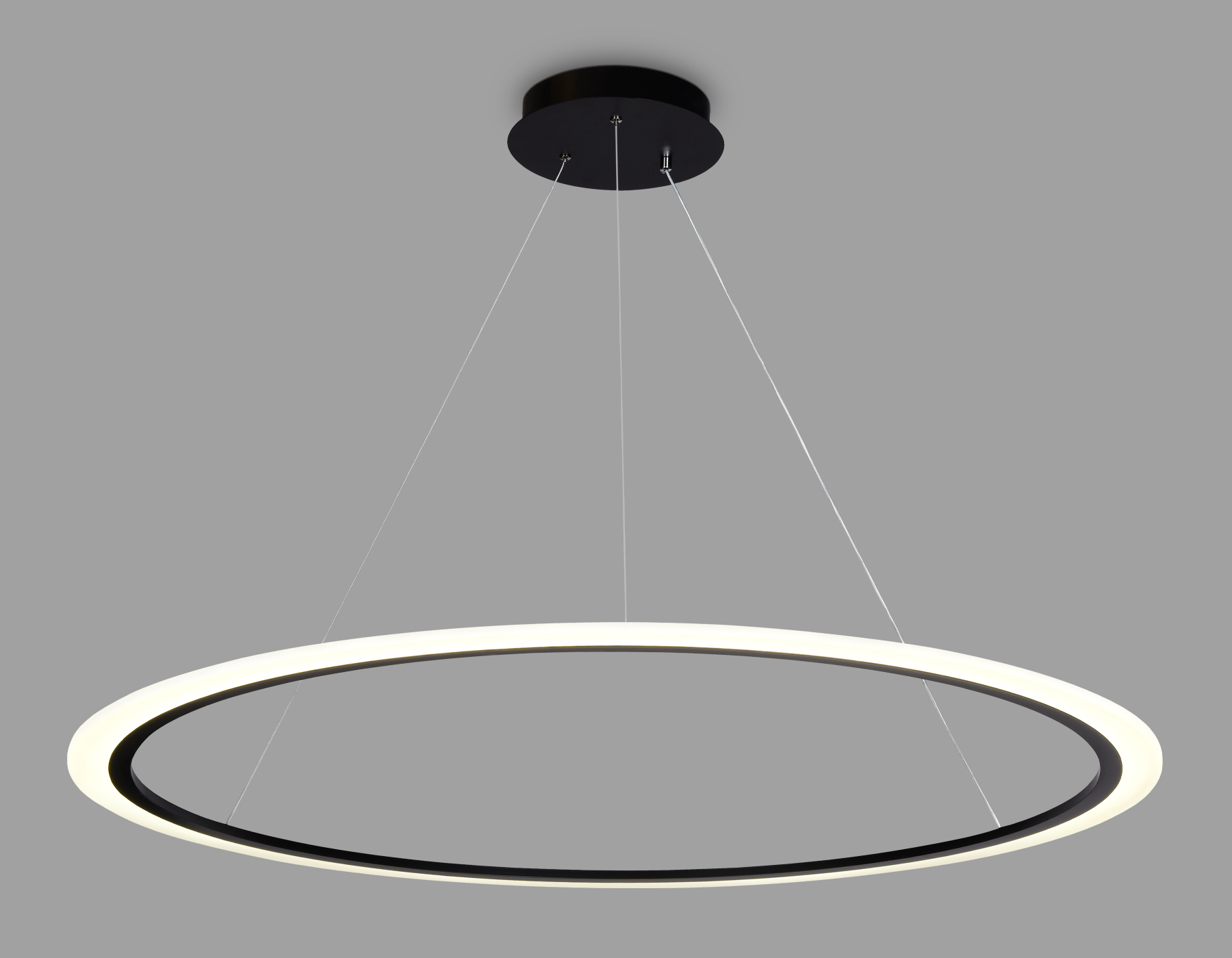 Подвесной светильник FA4353 BK черный 90W 3000K/4200K/6400K D960*770 (ПДУ РАДИО 2.4G)