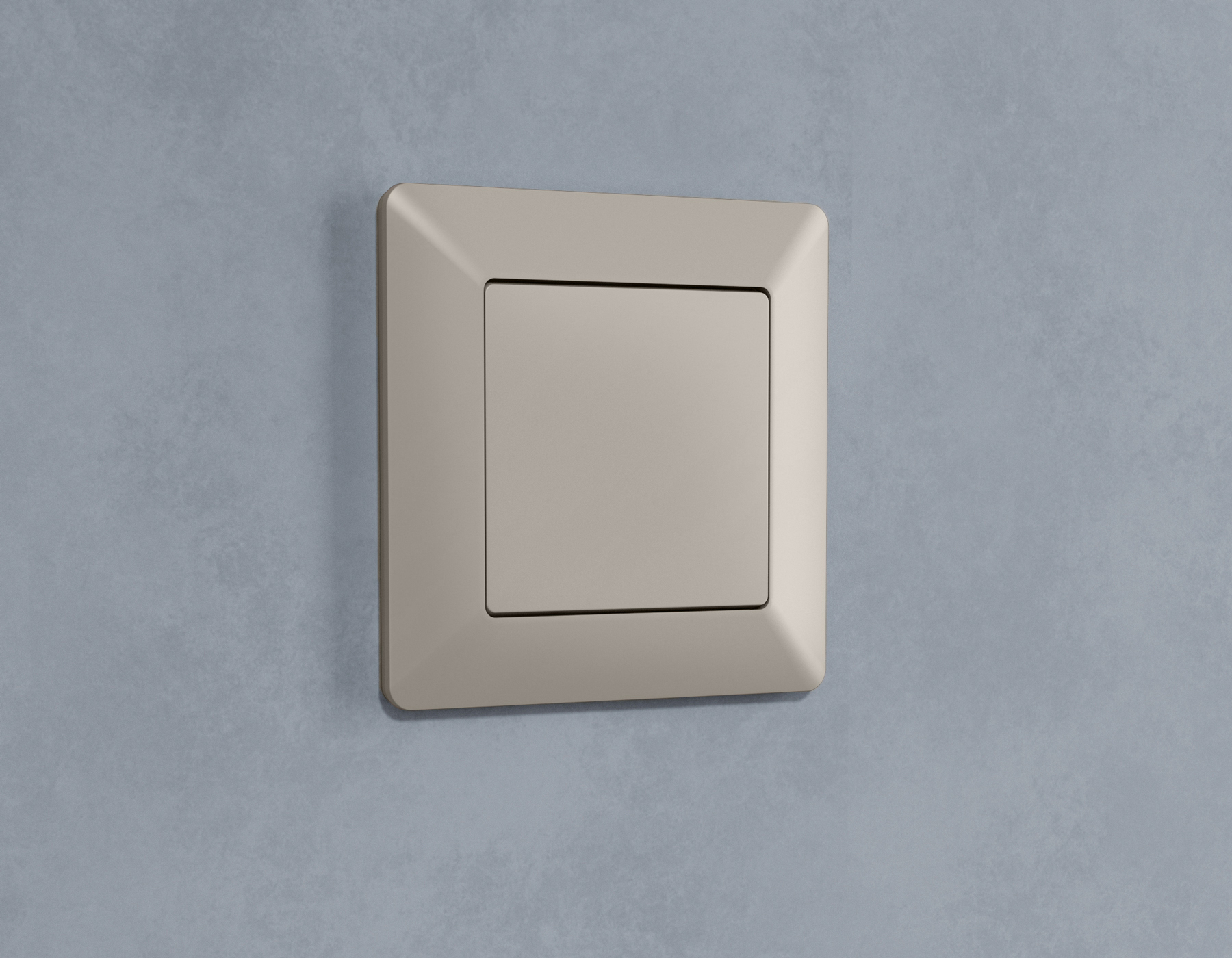 AP3760 Лицевая панель ALFA (Серо-бежевый матовый) заглушка для суппорта QUANT