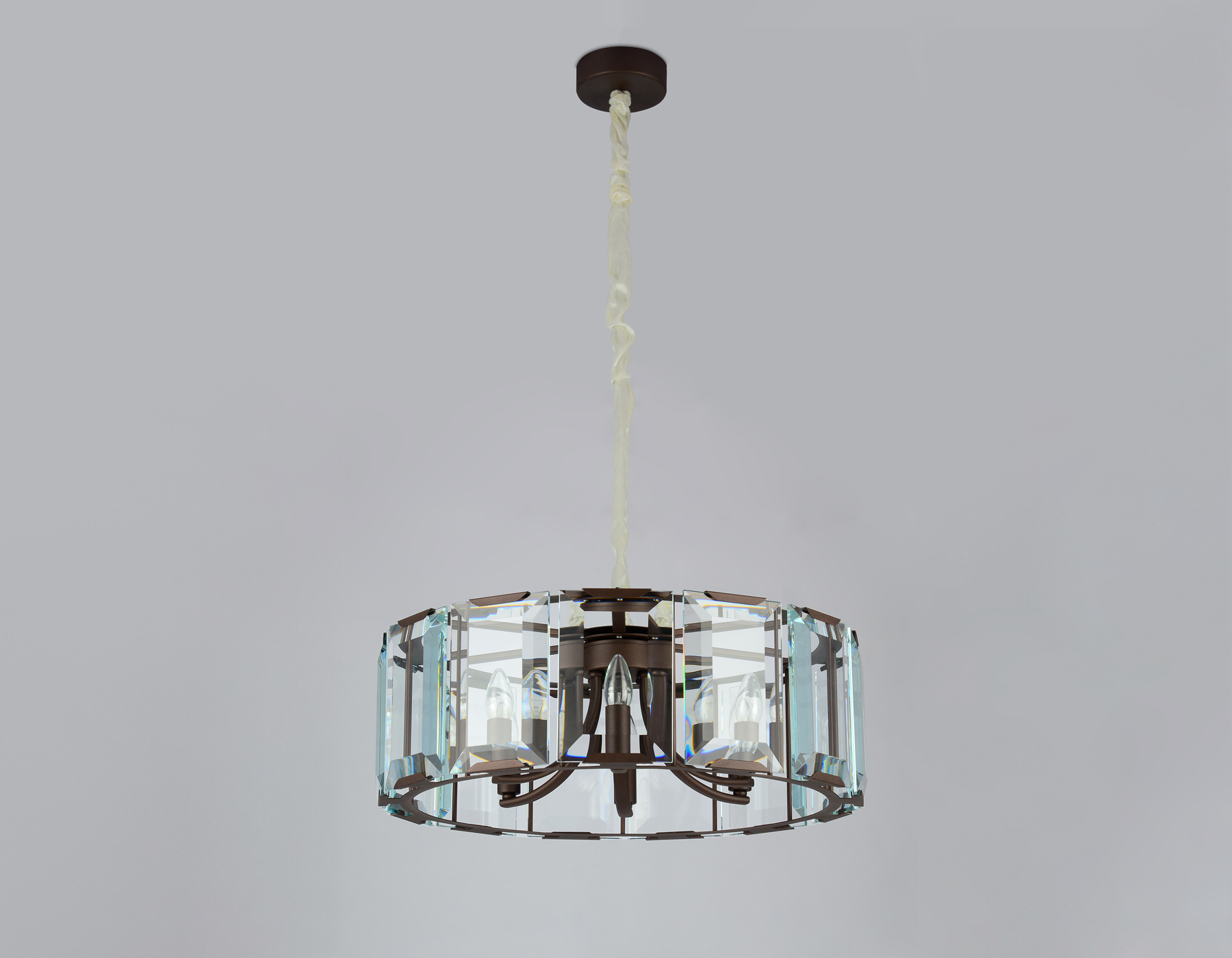 Подвесная люстра с хрусталем Ambrella TR5144 CF/CL кофе/прозрачный E14/6 max 40W