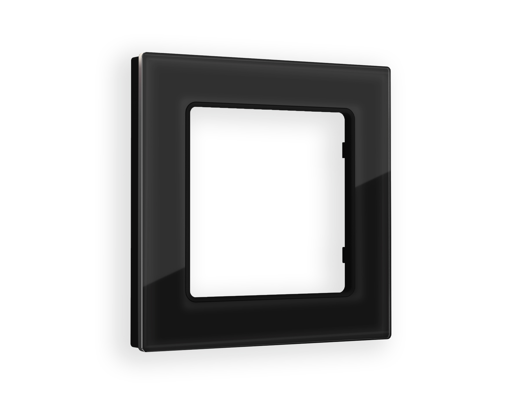 AF380801 Рамка ALFA Platos (Черный Стекло закаленное натуральное) 1-ая