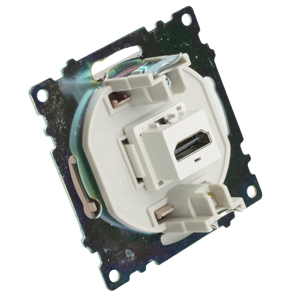 Розетка HDMI 2.1, Type A  (механизм), STEKKER GLS00-7118-02, серия Катрин, шампань