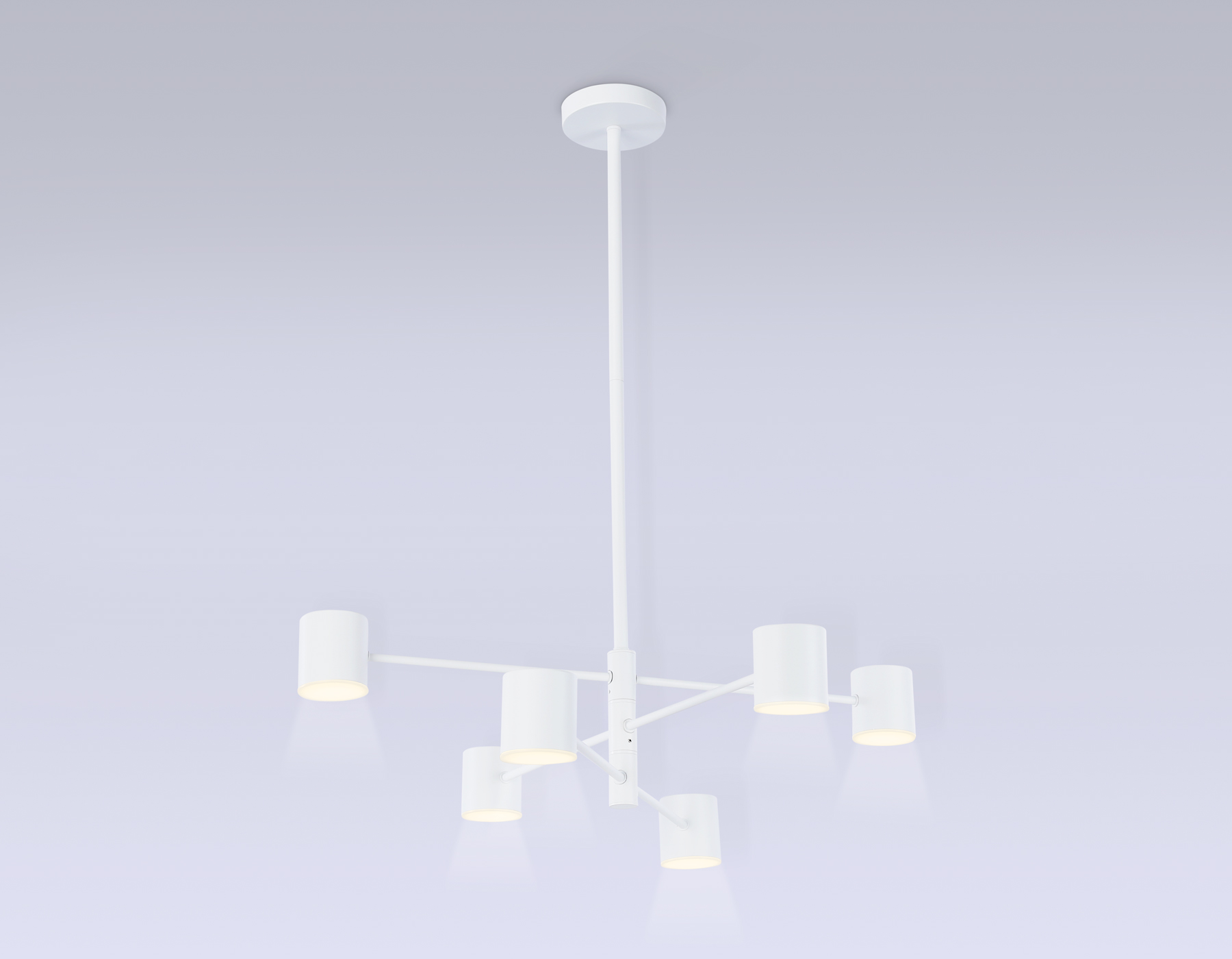 Подвесной светильник Ambrella FL51711/6 WH белый 3000K/4200K/6400K 29W D700*800 (Без ПДУ)