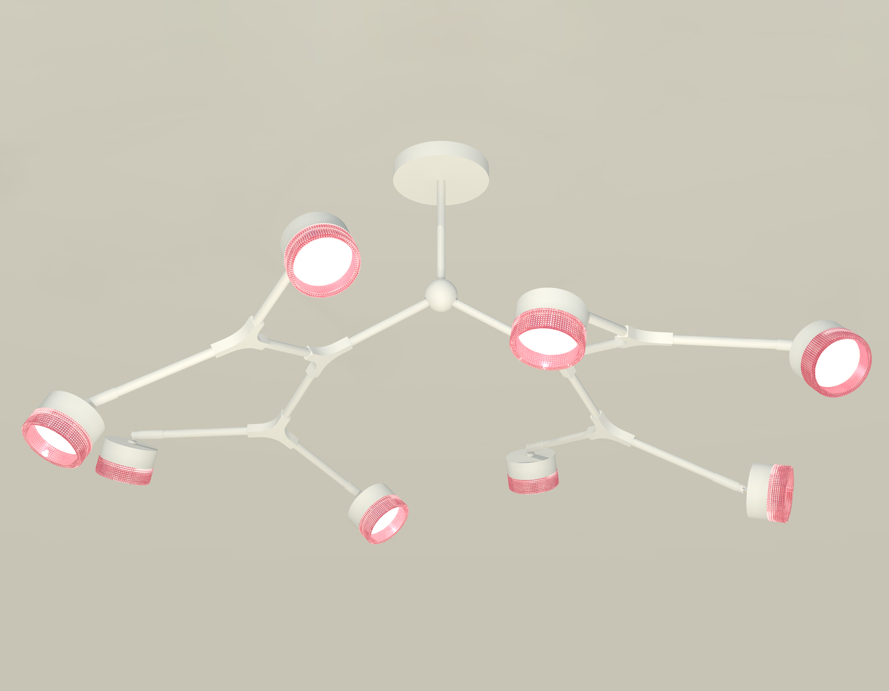 Подвесной светильтник Ambrella XB9059200/8 SWH/PI белый песок/розовый GX53 (C9059, N8486)