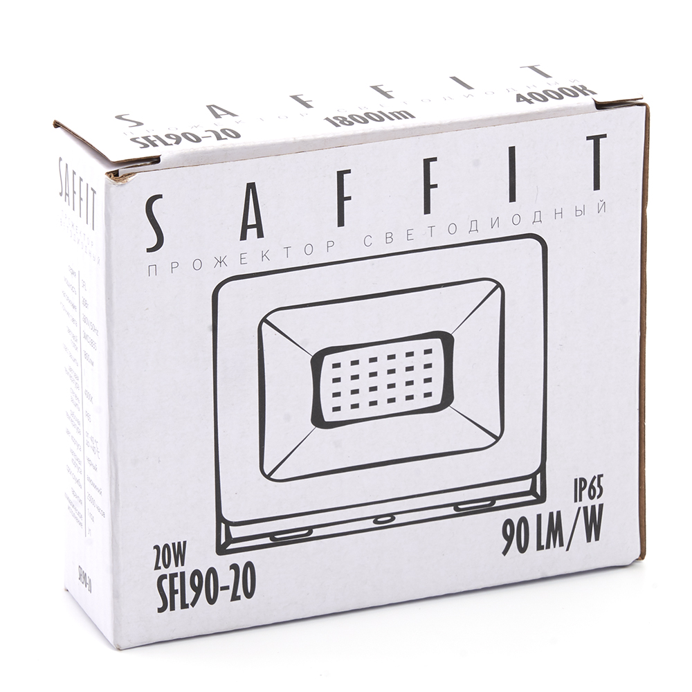 Светодиодный прожектор SAFFIT SFL90-20 IP65 20W 4000K черный